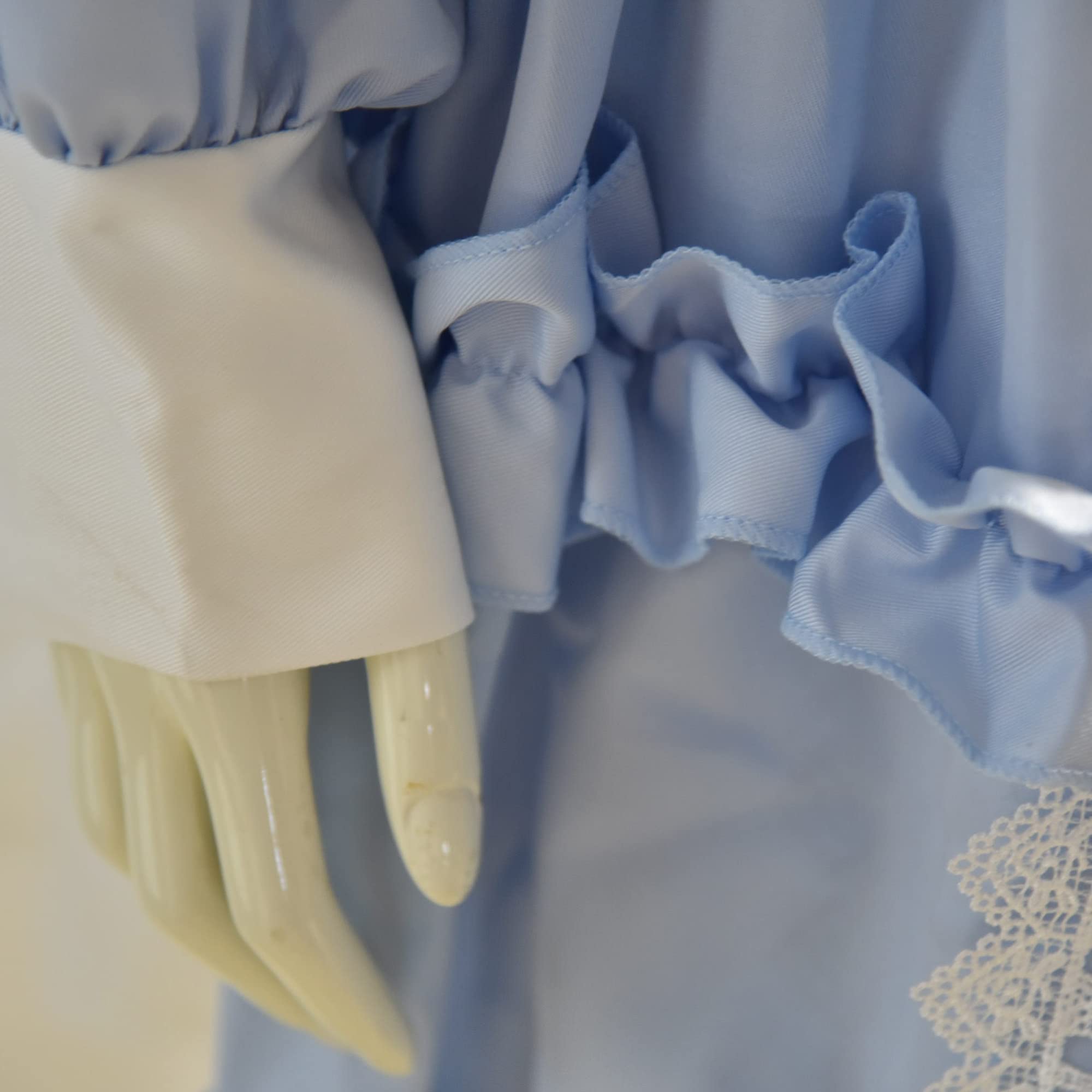 Girls Lolita Princess Dress Kawaii Long Sleeve Chiffon Skirt Cute Girl Dress Sky Blue