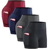 CADMUS Women's Gym Volleyball Shorts for Bike Naked Feeling High Waist Athletic Shorts No Front Seam with Deep Porkets