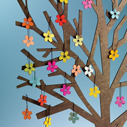 Design Ideas Poplar Wood Ornaments and Trees (SpringBlossom Ornaments)
