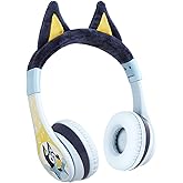 eKids Bluey Bluetooth Headphones for Kids, Wireless Headphones with Microphone Includes Aux Cord, Earphones for School, Home, or Travel