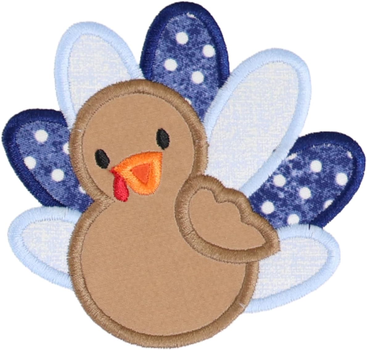 Mixed Media - Boy Thanksgiving Turkey Patch - Iron on patch - Sew on patch - Applique patch - Fall patch