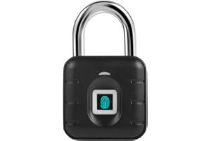 MABCIRY Fingerprint Padlock, Zinc Alloy Fingerprint Lock with USB, Keyless Smart Padlock, Rechargeable Ip67 Waterproof Finger