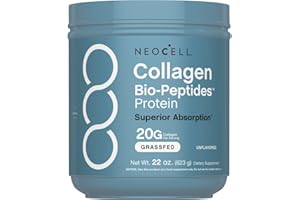 NeoCell Collagen Bio-Peptides Powder | 22oz | Super Hair, Skin, and Nails | Superior Absorption | Grassfed Protein Supplement | Advanced with 18 Essential Amino Acids