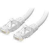 Cable Matters 10Gbps Snagless Cat 6 Ethernet Cable 50 ft (Cat 6 Cable, Cat6 Cable, Internet Cable, Network Cable) in White - 