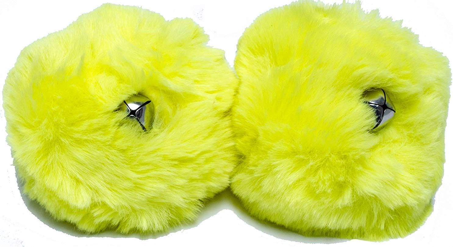 Roller Skate Pom Poms Yellow (4 inches Round)