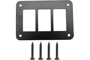 UOIENRT Aluminum 3 Way Rocker Switch Panel Housing Bracket, Waterproof Rocker Toggle Switch Panel Housing Holder with Screws,