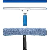 Ylebs Professional Window Cleaning Kit, 14" Squeegee with 15" Scrubber | 14" Squeegee with 15" Microfiber Scrubber, Window Cleaning Tool for Home, Window Washing Equipment Commercial &amp; Household Use