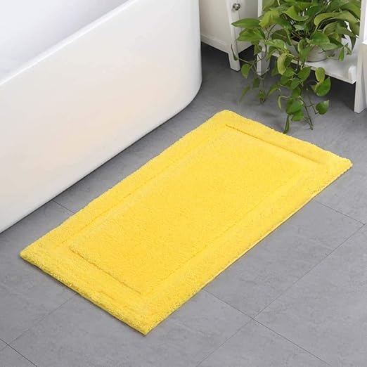 Esupport Solid Colors Bath Mats Soft Water Absorbent Microfiber Rugs Shower Bathroom Floor Mat Non Slip 17 7 X 25 6 Yellow Amazon Ca Home Kitchen