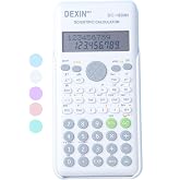 Scientific Calculators for Students, 240 Functions 2-Line Standard Scientific Calculator, Cute School Office Supplies，Math Calculator for School (White)