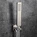 Ownace Square Solid Brass Brushed Nickel Hand Held Shower Head With Wall Connector and 1.5M Hose Set