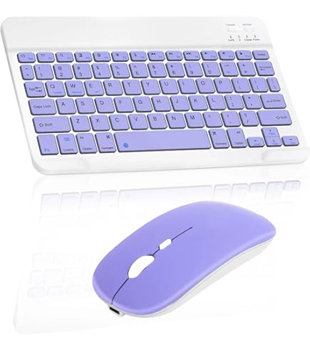 VITX Kit Teclado E Mouse Sem Fio Bluetooth Colorido Para Tablet Pc