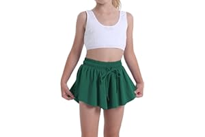 HEYIELDA Flowy Shorts for Teen Girls Athletic Running Youth Butterfly Shorts
