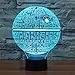 3D Lamp Death Star Table Lamp Optical Illusion Visual Led Night Light for Star Wars, Elstey 7 Colors with Acrylic Plate& ABS Base& USB Charge, Touch Sensitive Switch Lights