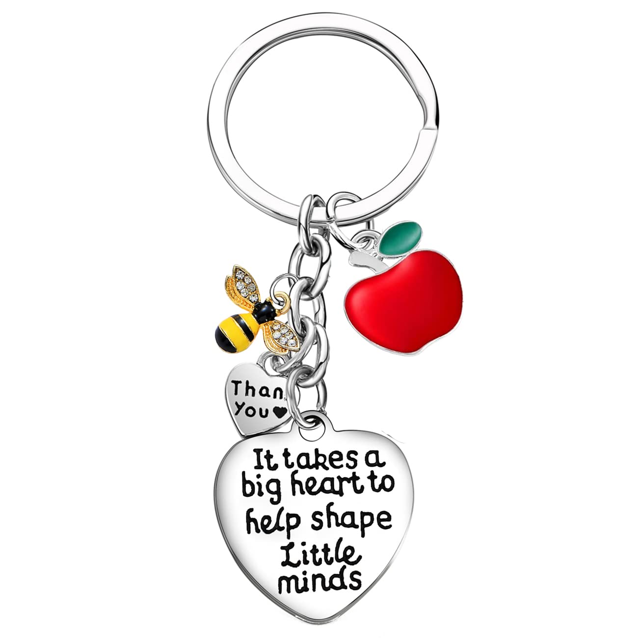 Waeceip Heart Thank You Gifts For Teachers Key ring Gifts For Women Keyring Appreciation Teacher Gift From Students Keychain Key chain It Takes A Big Heart To Help Shape Little Minds