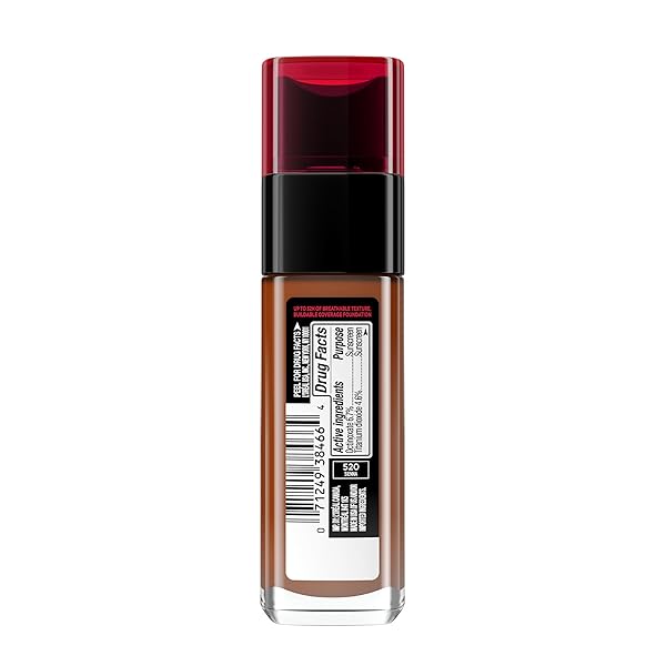 L’OREAL PARIS MAKEUP INFALLIBLE UP TO 32 HOUR FRESH WEAR LIGHTWEIGHT FOUNDATION, 520 SIENNA, 1 FL OZ, PACKAGING MAY VARY