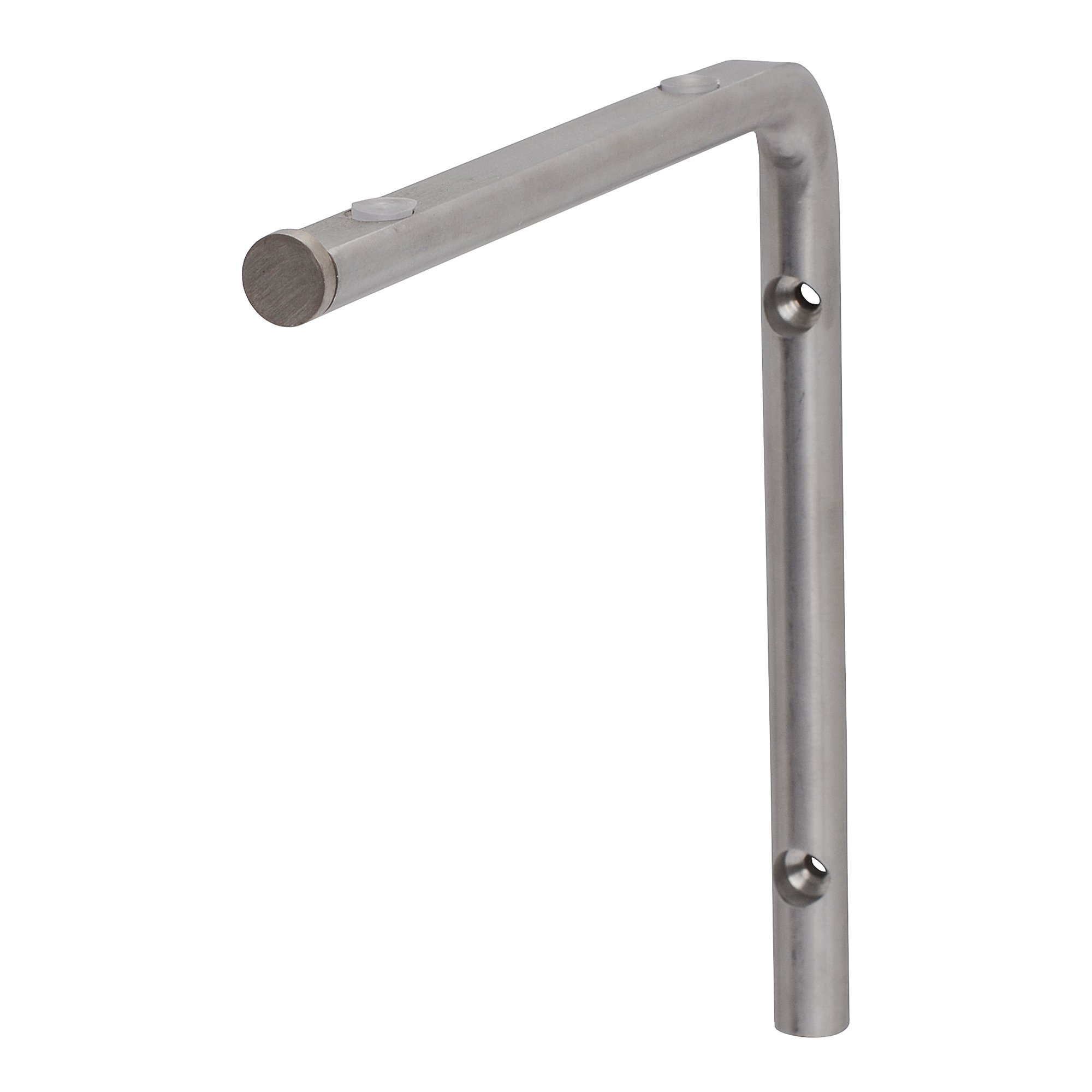 Duraline tube shelf brackets, shelf support angle bracket, 15 x 15.5 cm, stainless steel
