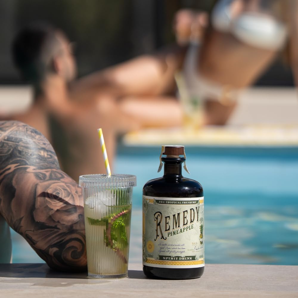 Remedy Rum Pineapple I Gold London Spirits Awards I auf Basis 3 karibischer Rums I mit natürlicher Essenz aus der Ananas sowie einem Hauch Vanille I 40% Vol. I 1 x 0,7l 6