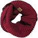 Debra Weitzner Womens Winter Slouchy Beanie Hat and Infinity Scarf Set - Knit Ski Skull Cap and Loop Scarf for Women Burgundy