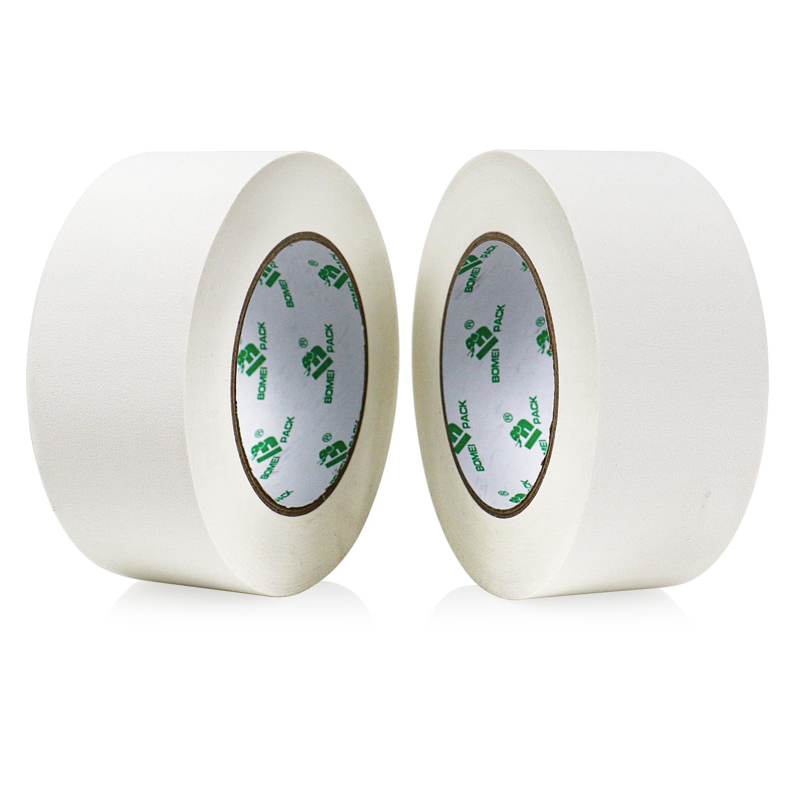 BOMEI PACK 2 Rolls White Matte Cloth Gaffer Tape No reflective Matte White Tape 2 inch x 30y for Entertainment Theater Studio Photography Marking Masking Ducts Fixing Repairing Carpet Edge Seaming