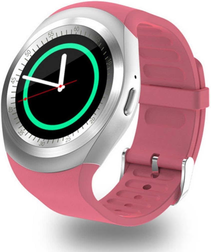 Y10 Bluetooth Smart Watche Sports Fitness Smart Wristband Pedometer Watch Touch Screen with SIM Slot for HTC Huiwei and Sumsung Phones (Pink)