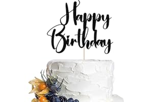 Dcokska Happy Birthday Cake Topper，Men/Women Birthday,Anniversary Party Decorations/Dinner Party Cake Topper Decorations (HB)