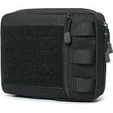 Tactical Molle Admin Pouch Tool Organizer Utility Laser Cut Bag EDC Horizontal Modular Pouch for Accessories Dog Tactical Waist Bag Hunting and Shooting