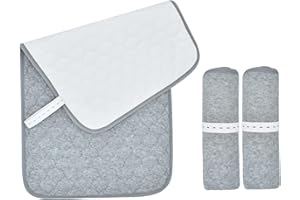 3PCS Diaper Changing Pad, 27x14 Inch Waterproof Changing Pad Liners, Washable Reusable Foldable Baby Mat Sheet for Home Trave
