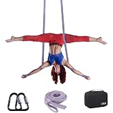 Aerial Straps Velvet Covers with Wrist Lockers, and Carabiners Straps Loop for Aerial Dance,Acrobtic Circus Props