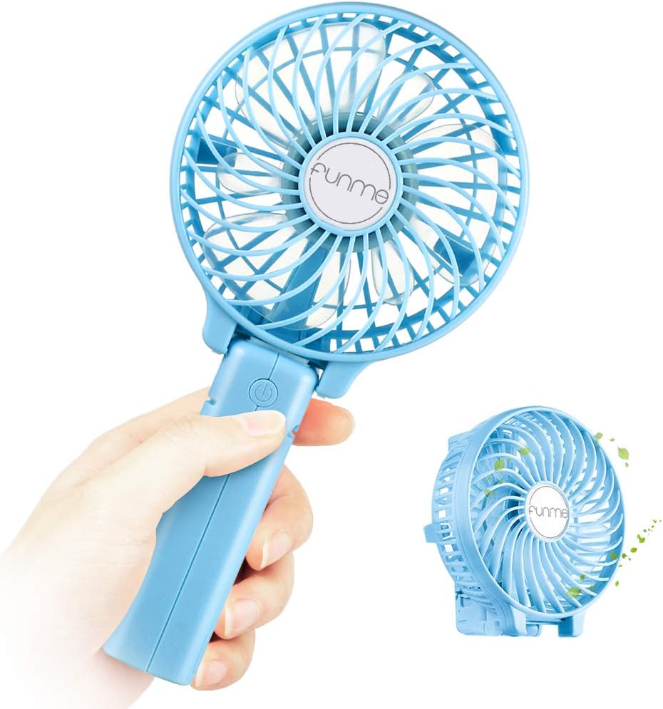 FUNME Mini Handheld Fan Portable Foldable USB Rechargeable 2600mAh