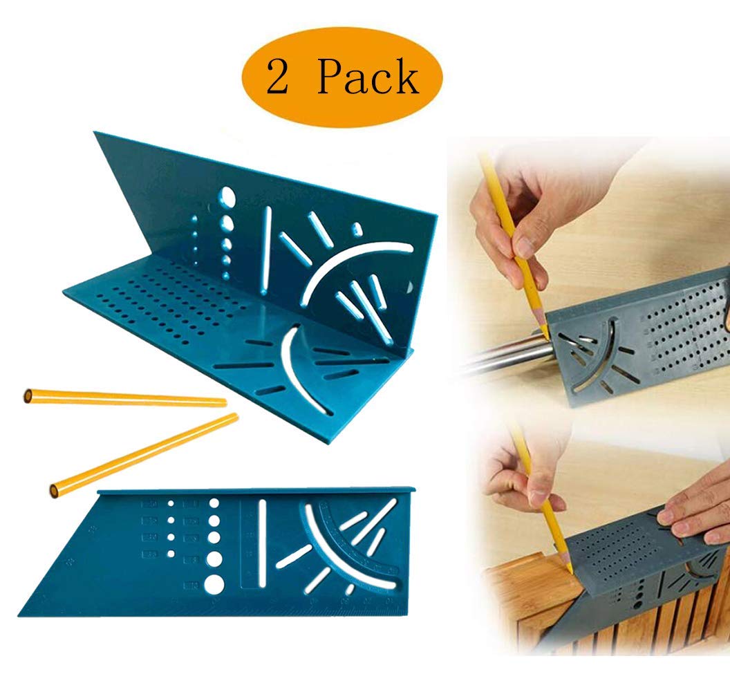 Woodworking Measuring Tools with Gauge Ruler 3D Miter Angle Duplicator
