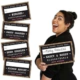 Big Dot of Happiness Chic Birthday Party Mug Shots - Black and Gold - Photo Booth Props Party Mugshot Signs - 20 Count