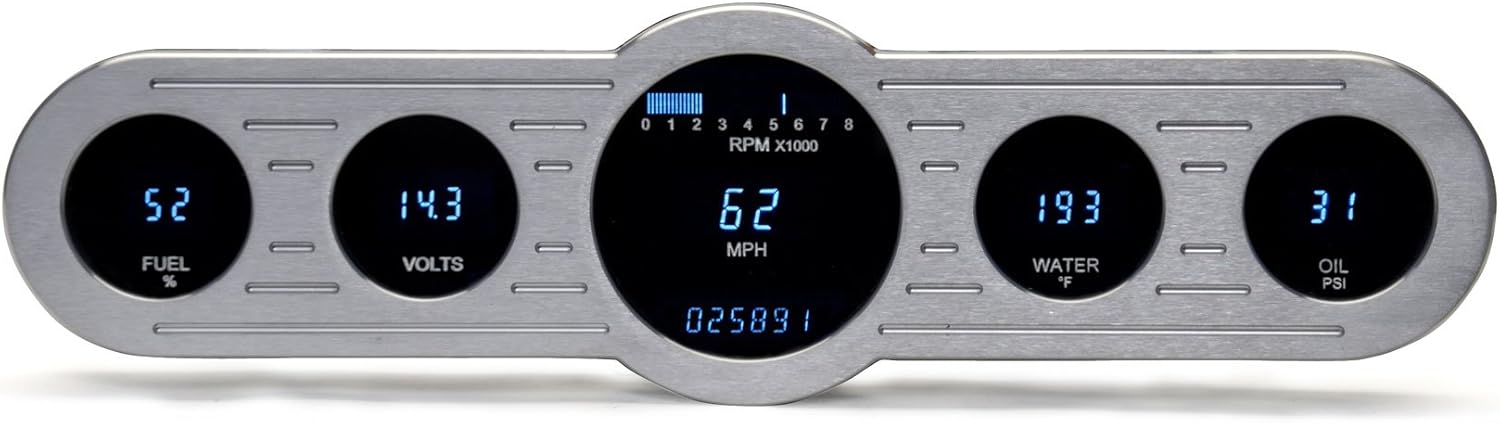 Dakota Digital VFD3-CNTR-5 Dash 5 Gauge Universal Street Rod Panel