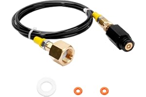 GYPNS Soda Machine Adapter Hose Connect Soda Maker to Large Co2 Tank Directly for Jet and Aua Fizz Soda Machines, CGA320 Co2 Tank Adapter to TR21-4 Soda Water Machine co2 Refill (60 Inch External Hose)