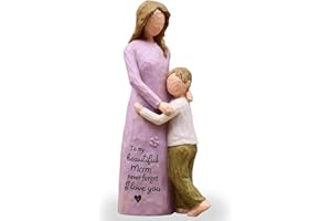 AcowSpt Mom Gifts from Son, Boy Mom Gift, Gift for Moms from Son, Mother of The Groom Gifts, Sculpted Hand-Painted Figurine