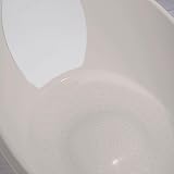 Shnuggle Toddler Bath Taupe Beige with Backrest Anti Slip Drain Plug view 6