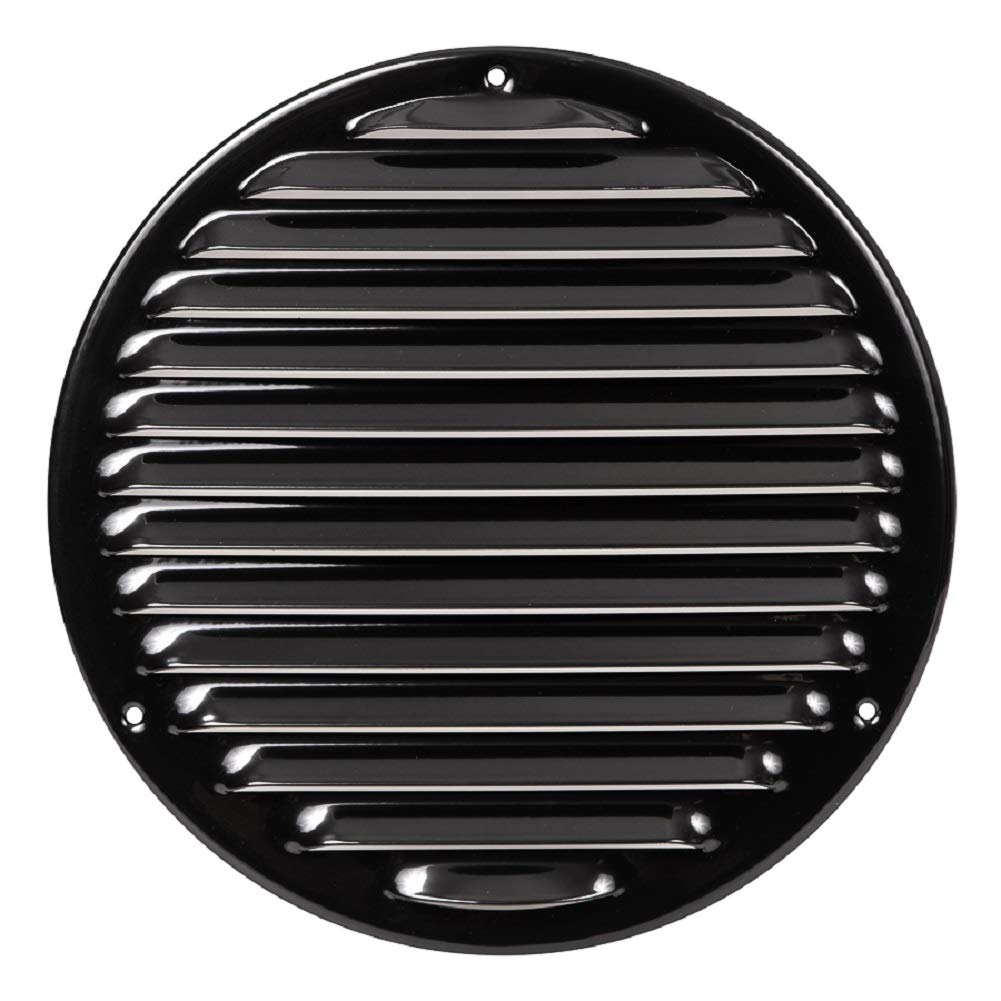 100mm Air Vent Cover - 4 inch Round Soffit Vent - Louvered Ventilation Grille with Insect Screen - ABS Plastic Black