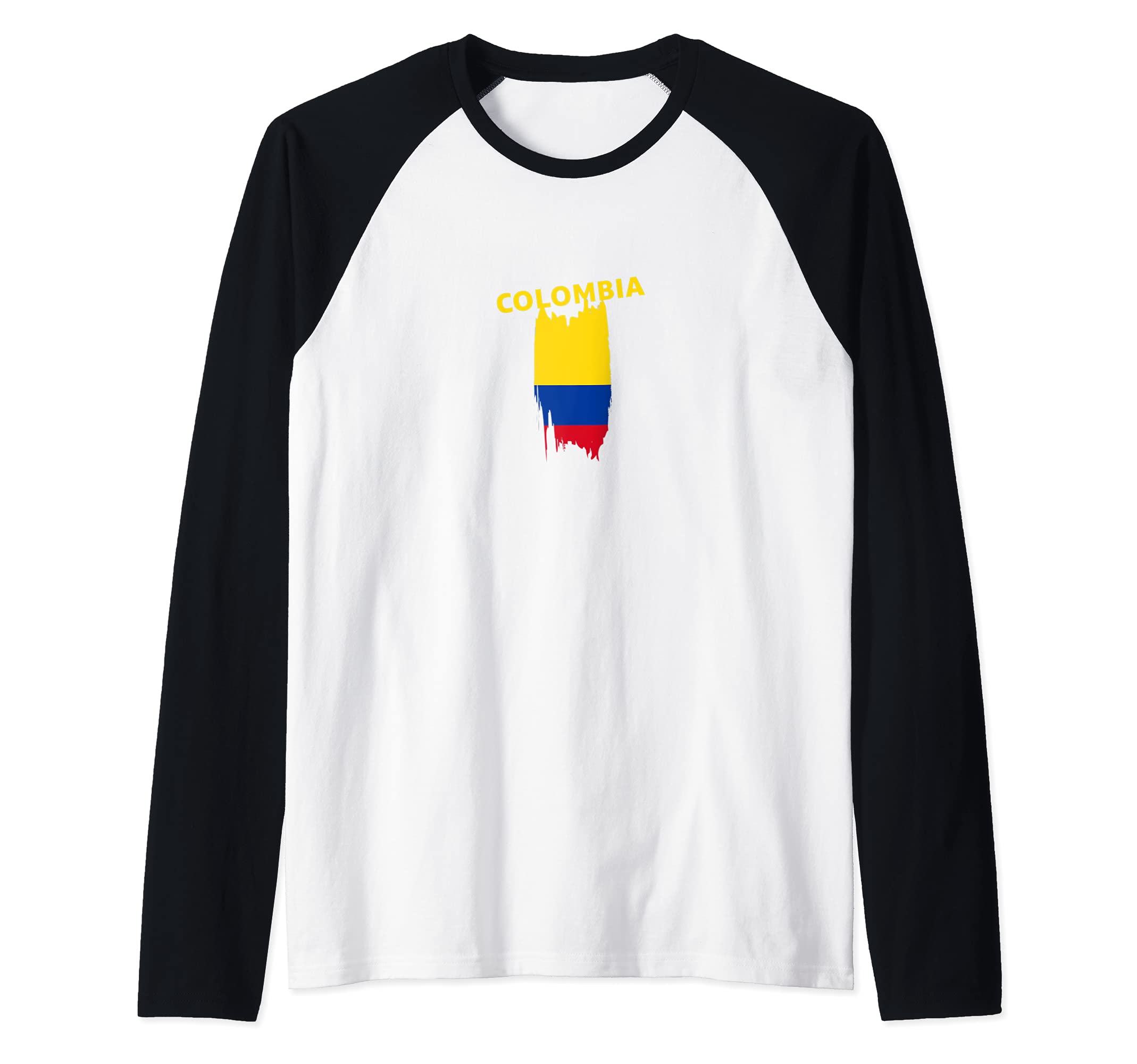 Flag Colombia Raglan Baseball Tee