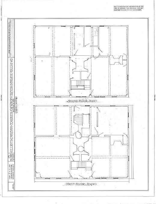 Amazon Com Historic Pictoric Blueprint Diagram First And Second