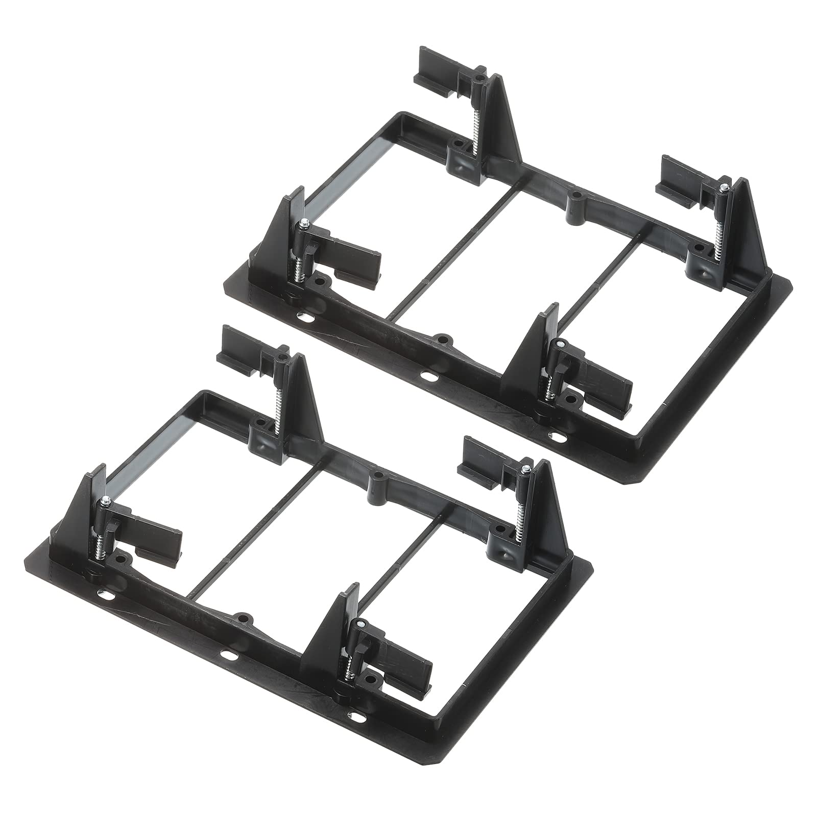 PATIKIL Low Voltage Wall Plate Mounting Bracket ABS 152mm x 108mm Black for Three Gang Wall Plate Pack of 2