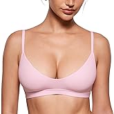 INLYRIC Women's Inbarely Soft Scoop Bralettes No Padding Cami Bras Unlined No Underwire Comfort Sleep Bralette Pullover