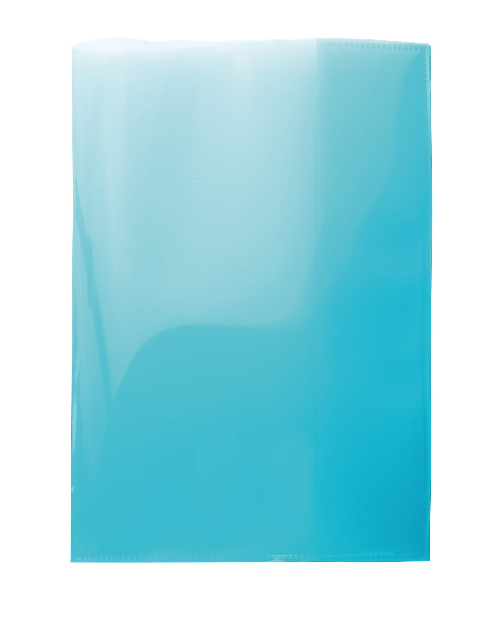 HERMA 19612 Notebook Covers A5 Transparent Turquoise Pack of 10 Notebook Covers Made of Durable, Wipe-Clean & Extra Thick Polypropylene Film, Transparent Notebook Cover Set for School Notebooks,