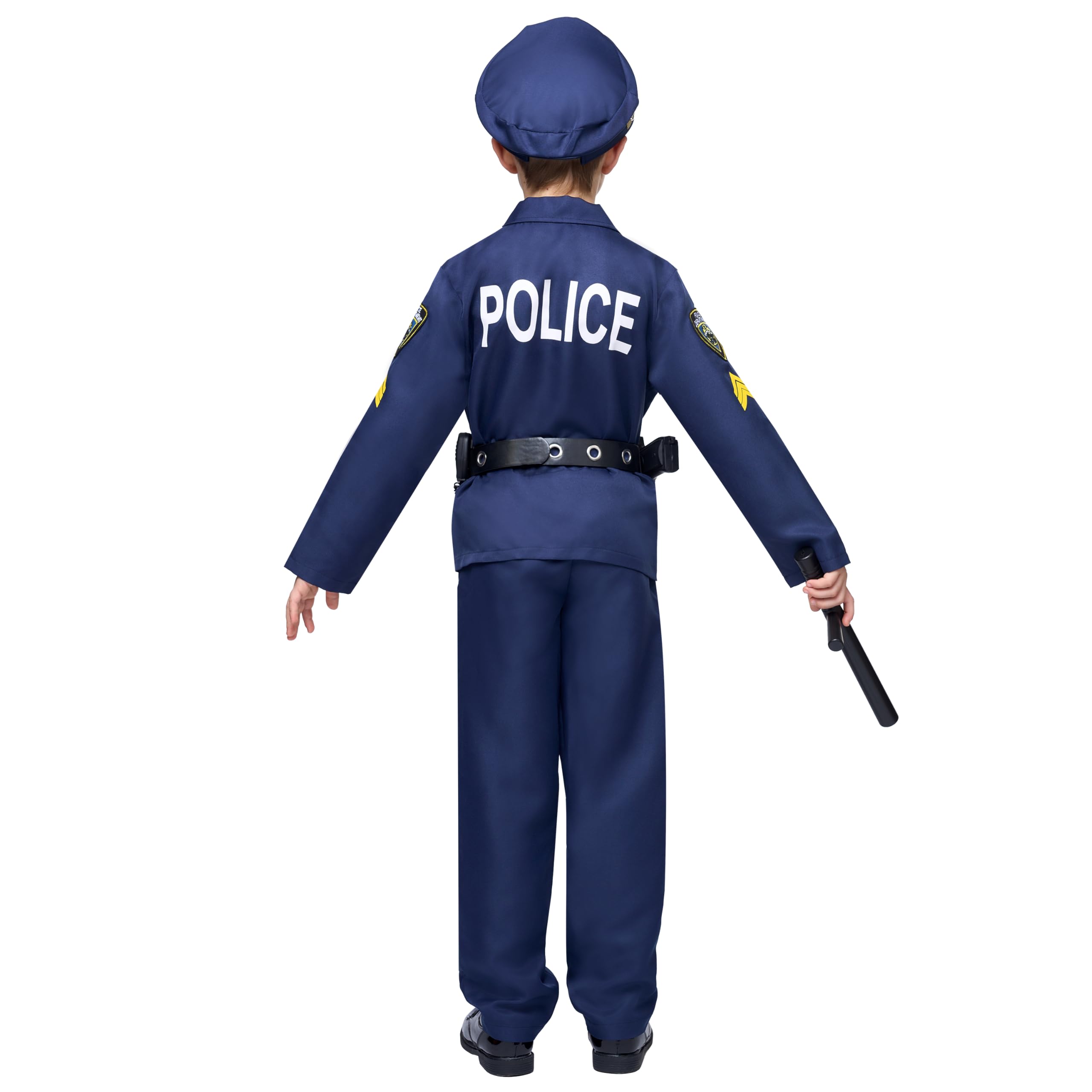 JOYIN Toy Halloween Toddler Police Costume, Police Officer Costume for Boys, Kids Cop Outfit for Halloween Pretend Roleplay
