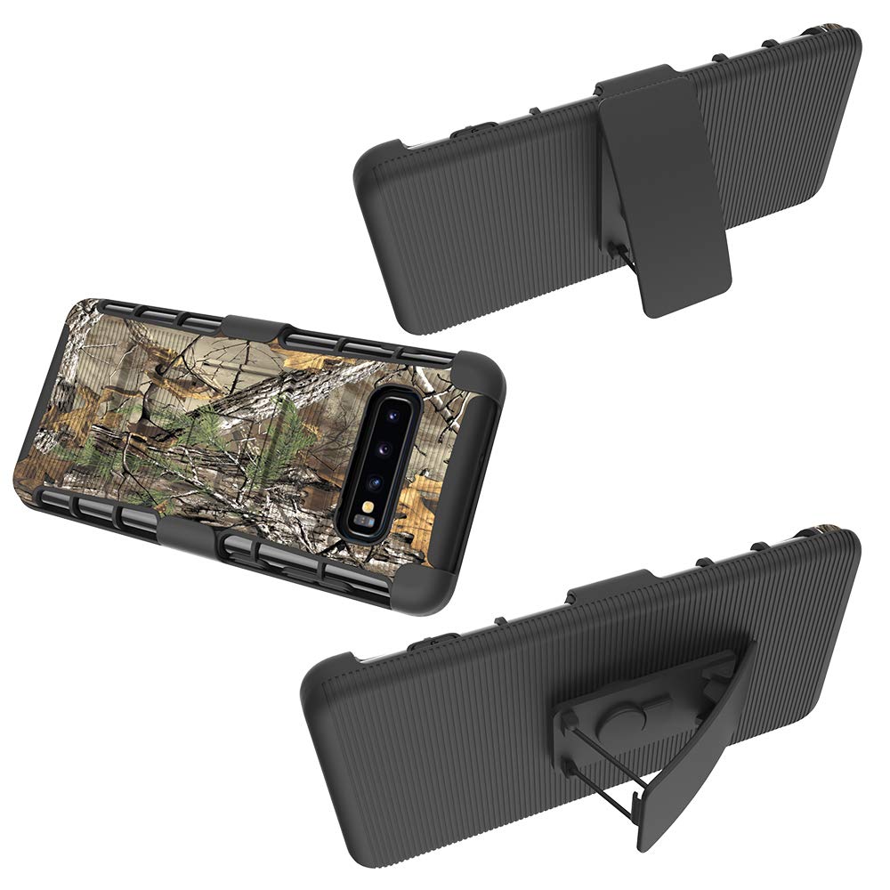 Samsung S10e Case, Shockproof Heavy Duty Rugged Locking Swivel Holster Belt Clip Kickstand Magnetic Full Body Hard Armor Protective Shell Phone Cover Case for Samsung Galaxy S10e