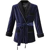Lucasini Mens Smoking Jacket Velvet Fully Satin Lined
