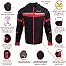 HWK Mesh Motorcycle Jacket Riding Air Motorbike Jacket Biker CE Armored Breathable (Large, Red)