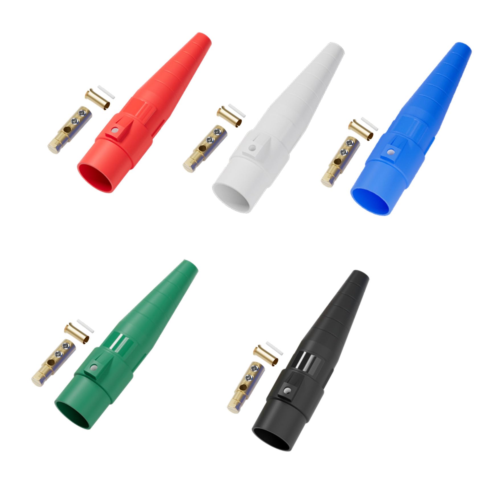 Photo 1 of (5PCS Male) CLS40 400A Cam Lock Power Connector, Camlock Wire Set with 5 Male for Power Distro Cord, 2/0-4/0 Cam-Lock Cable, 600V Camlocks Connectors for Stage Entertainment/Industrial, 5 Colors