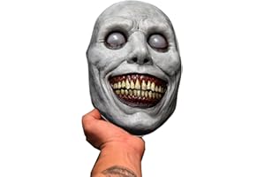 PROATE Scary Halloween Mask,Scariest Smiling Mask for Adults, Latex Creepy Horror Mask for Halloween Parties and Haunted Houses