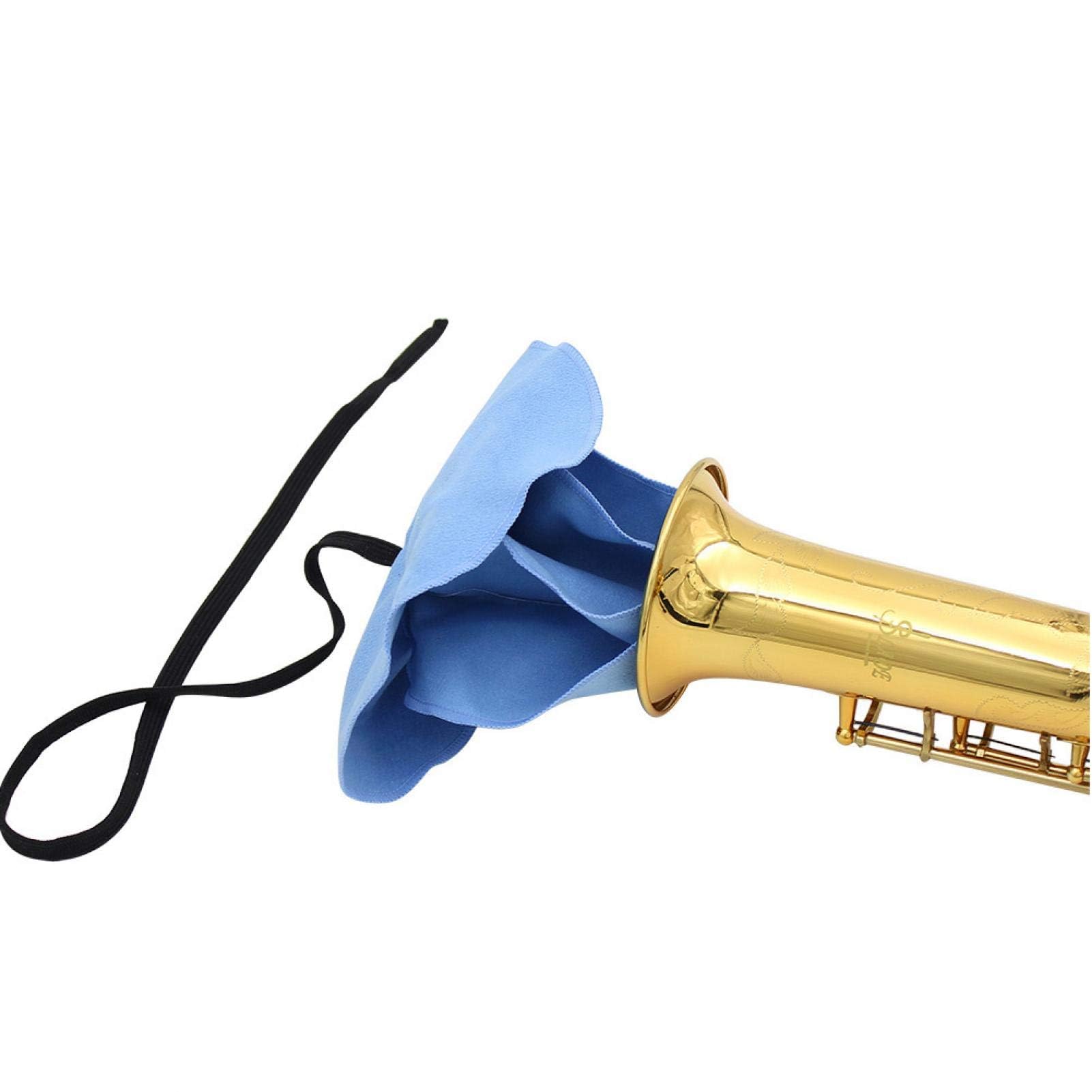 Saxophone Cleaning Cloth Fiber Sax Clarinet Mataintence Cleaning Cloth Tool for Tube Inside Clean(Blue)
