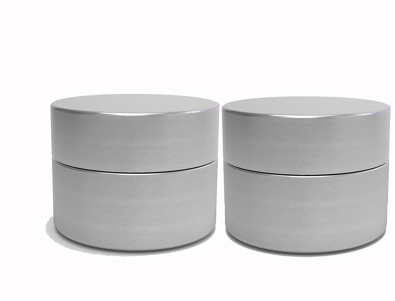 Pack of 2 Solid Aluminum Herb Stash Jars Airtight Smell Proof