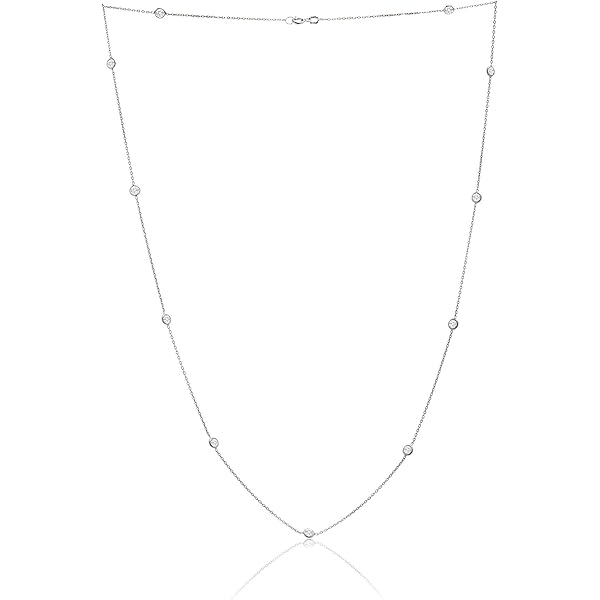 Amazon.com: Sterling Silver Round Cubic Zirconia Station Amazon.com: Sterling Silver Round Cubic Zirconia Station